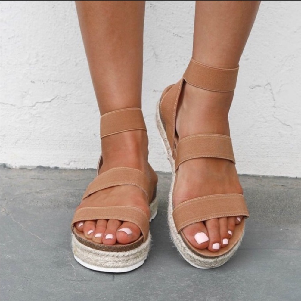 Nature Breeze Nude Flatform Espadrilles